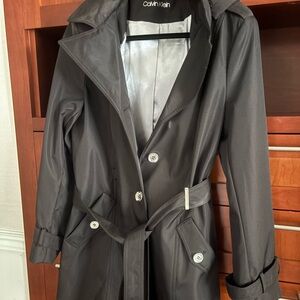 Calvin Klein Charcoal Trench Coat